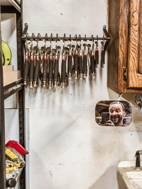 diy-welding-clamp-storage-rack-funny-selfie