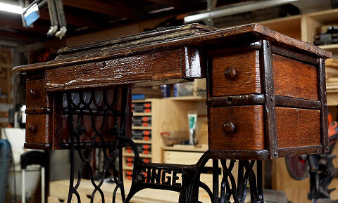 Vintage Singer Sewing Machine Cabinet Antique Rebuild